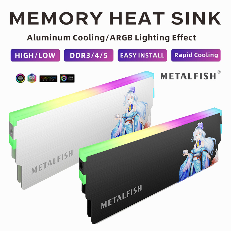 Ddr4 8Gb - METALFISH DRAM ฮีทซิงค์ 5 V-3PIN ARGB
