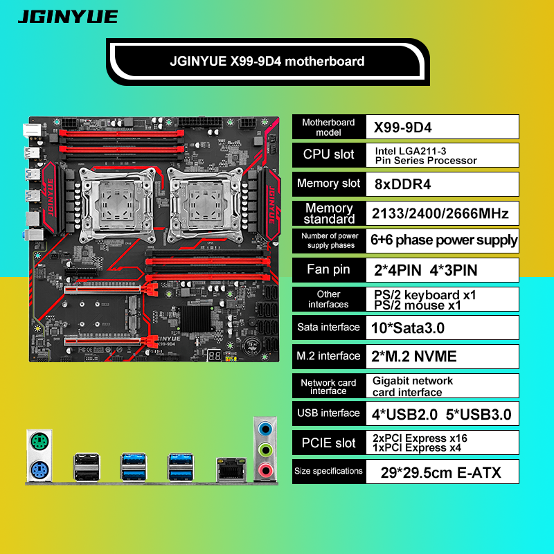 JGINYUE X99‑9D4 เมนบอร์ดเซิร์ฟ - Ecc Ram Server บทวิจารณ์และราคา